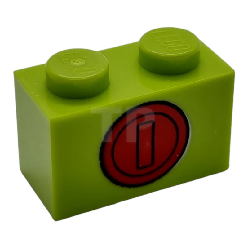 LEGO&reg; 6334677 - 3004pb213 - Mattone 1 x 2 con motivo a moneta