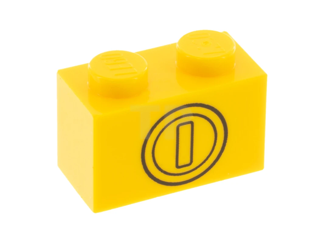 LEGO&reg; 6334676 - 3004pb214 - Brick 1 x 2 with Coin Pattern