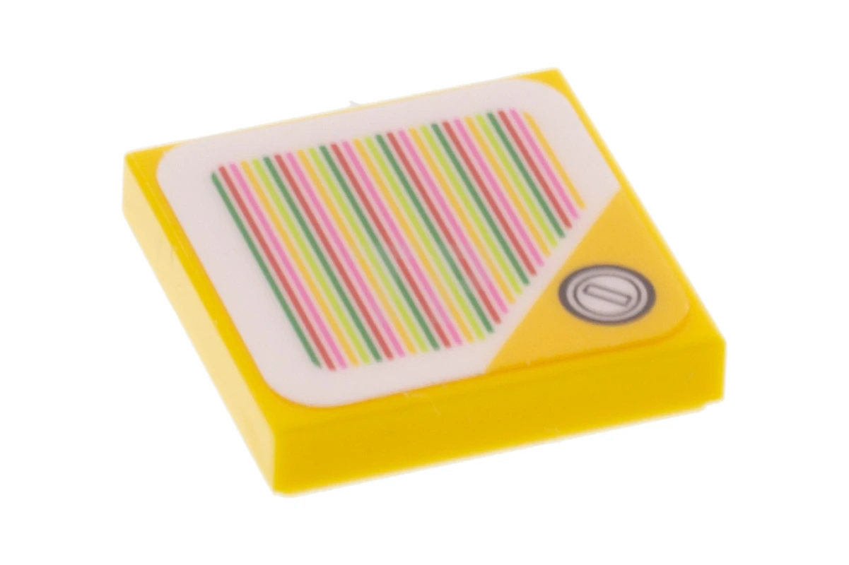 LEGO&reg; 6338150 - 3068pb1527 - Tile 2 x 2 with Super Mario Scanner Code Coin Sticker