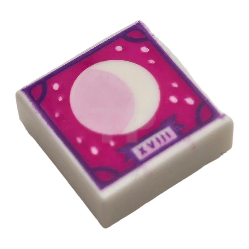 LEGO&reg;  - 3070pb197 - Fliese 1 x 1 mit Mondsichel und Scrapbookrahmen-Muster