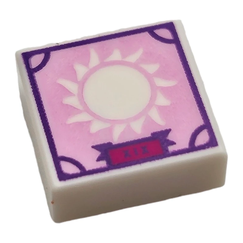 LEGO&reg;  - 3070pb196 - Fliese 1 x 1 mit Sonne im Scrapbook-Rahmen-Muster