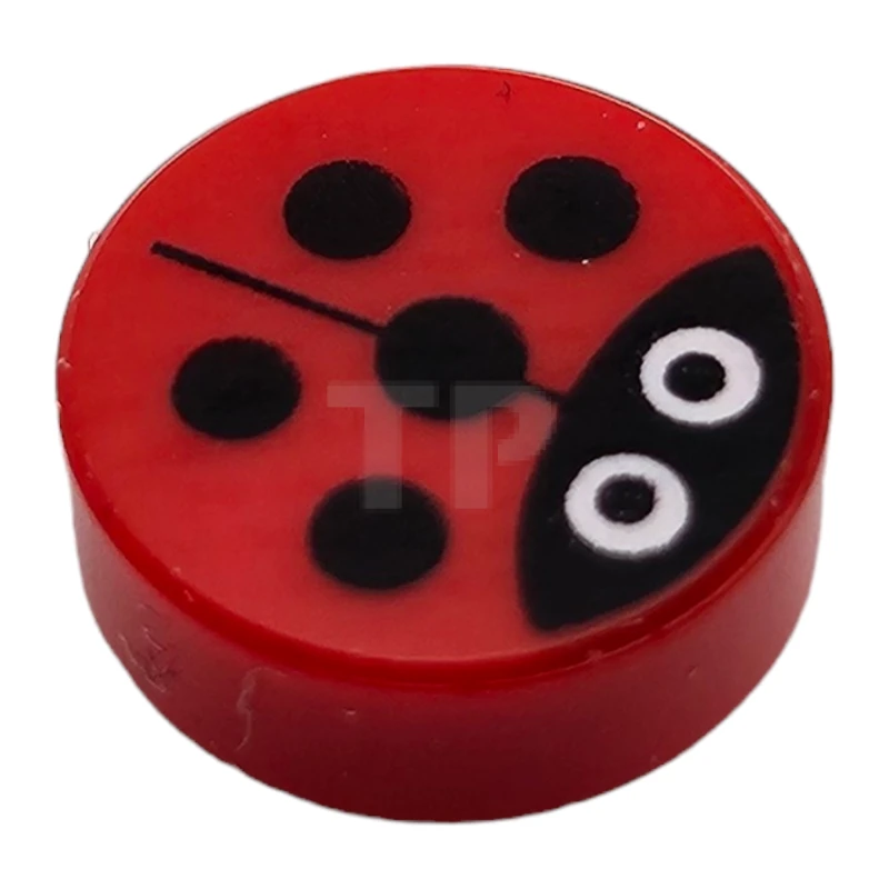 LEGO&reg; 6324417 - 98138pb177 - Tile 1 x 1 Round with Ladybug Pattern
