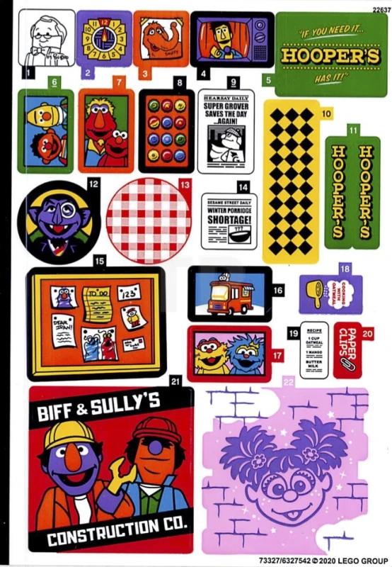 LEGO&reg; 6327542 - Autocollant pour l'ensemble 21324