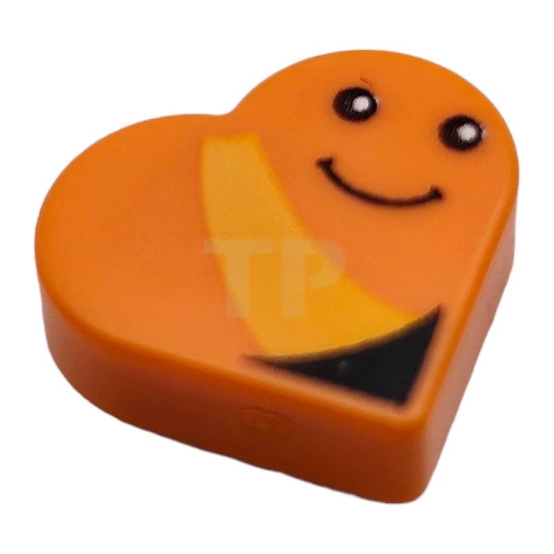 LEGO&reg; 6323501 - 39739pb04 - Tile 1 x 1 Heart with Worm Pattern (Slimey)