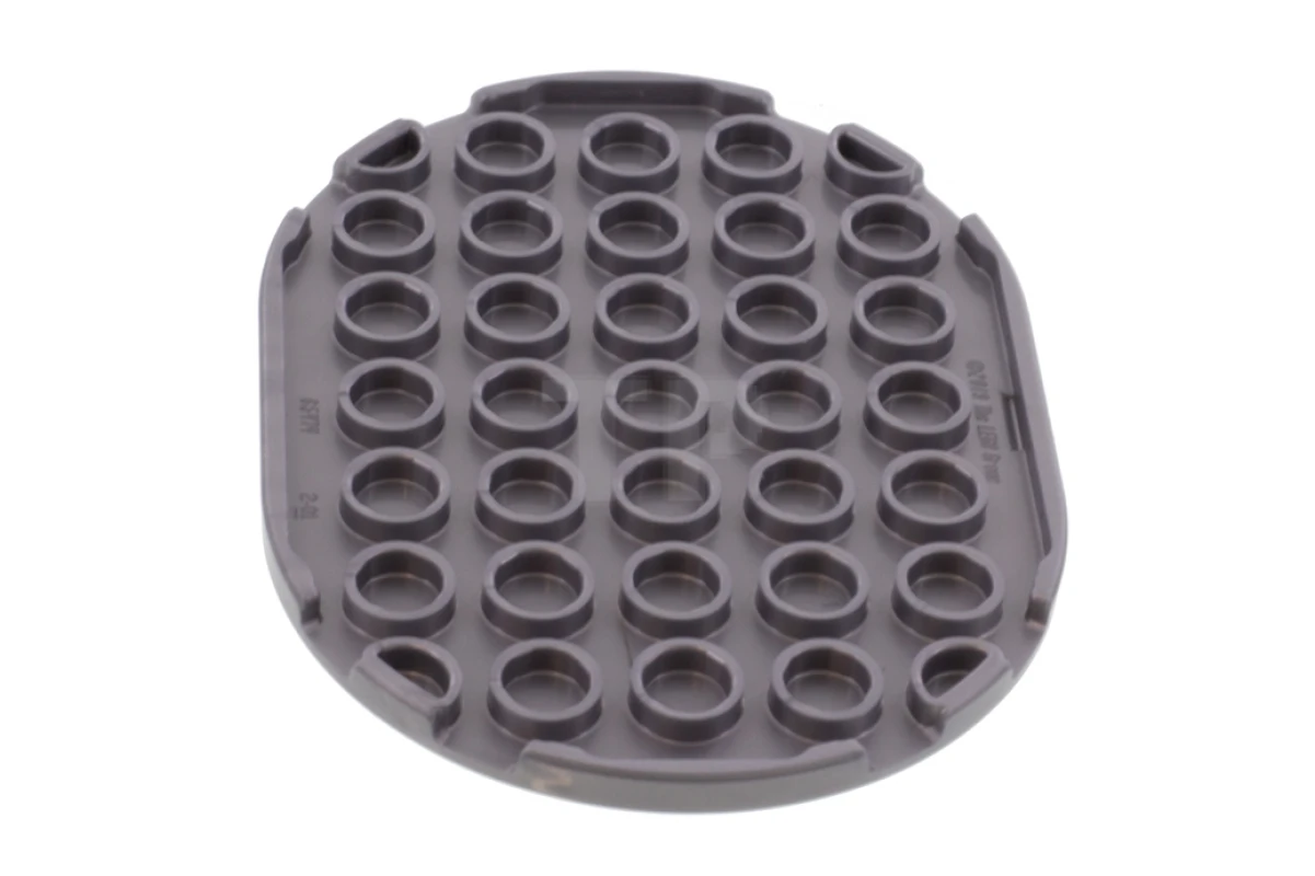 LEGO&reg; 6333418 - 65474pb06 - Tegel, rond 6 x 8 ovaal met donkerblauw Nokk, Elsa op medium azuurblauwe achtergrond, sterren en ijskristalpatroon