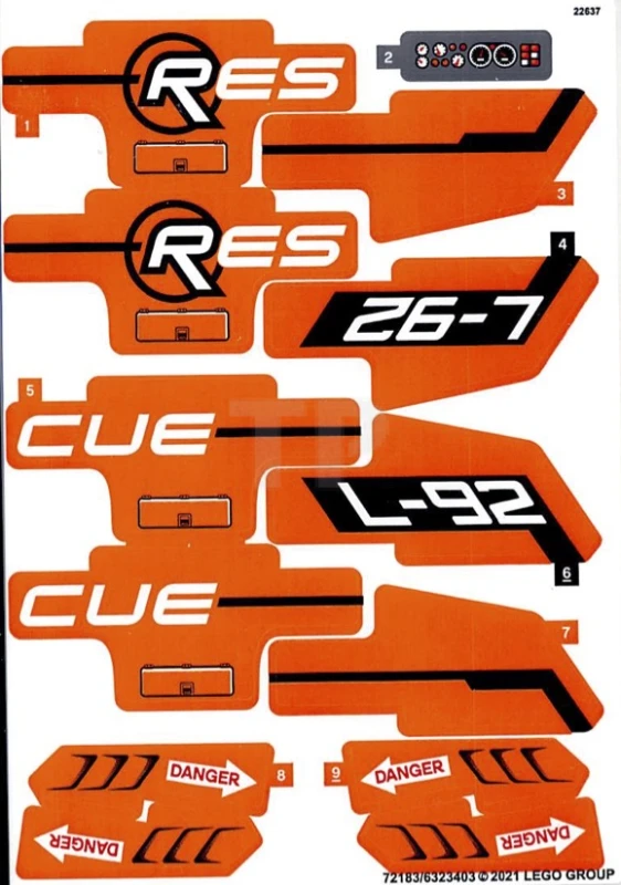 LEGO&reg; 6323403 - Sticker for Set 42120