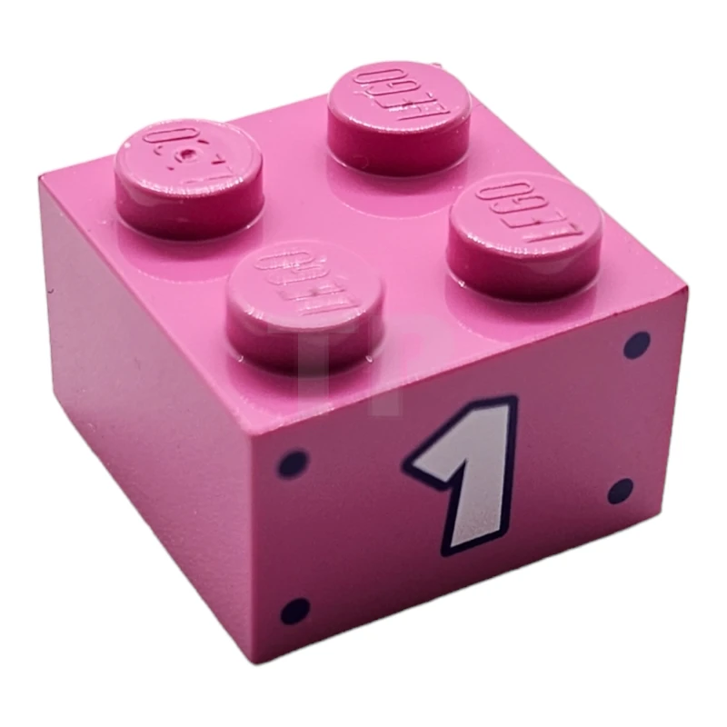 LEGO&reg; 6309092 - 3003pb124 - Brick 2 x 2 with Number 1 Pattern on Two Sides