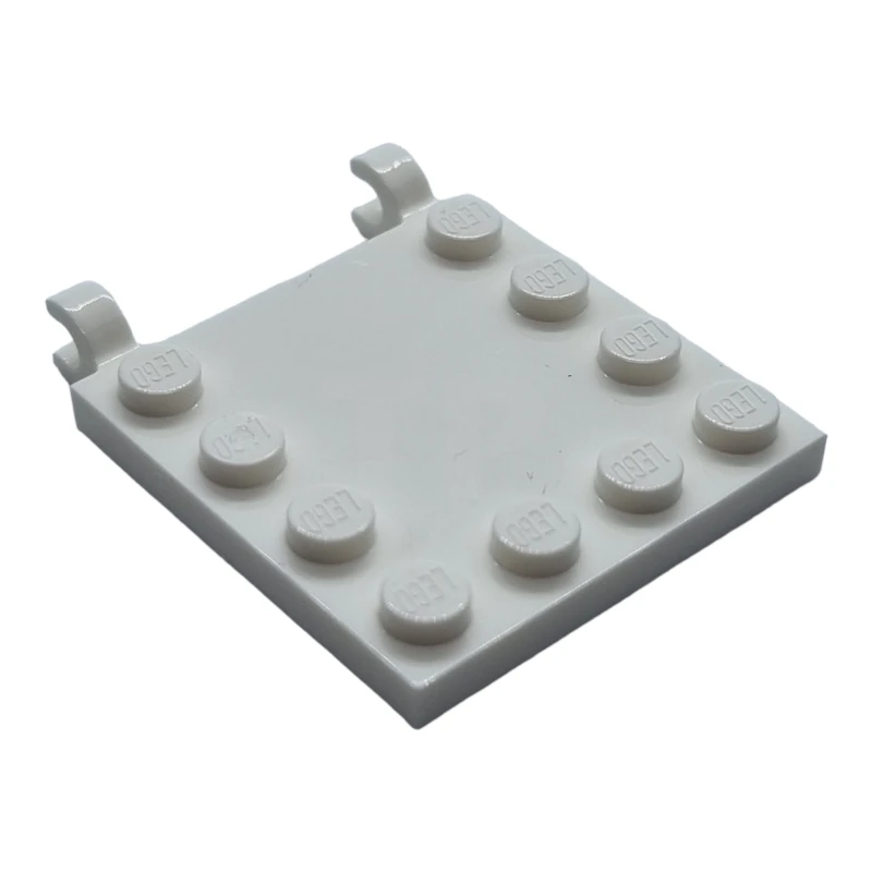 LEGO&reg; 6310187 - 66252 - Carreau, modifié 4 x 4 avec des studs sur le bord et 2 pinces O ouvertes.