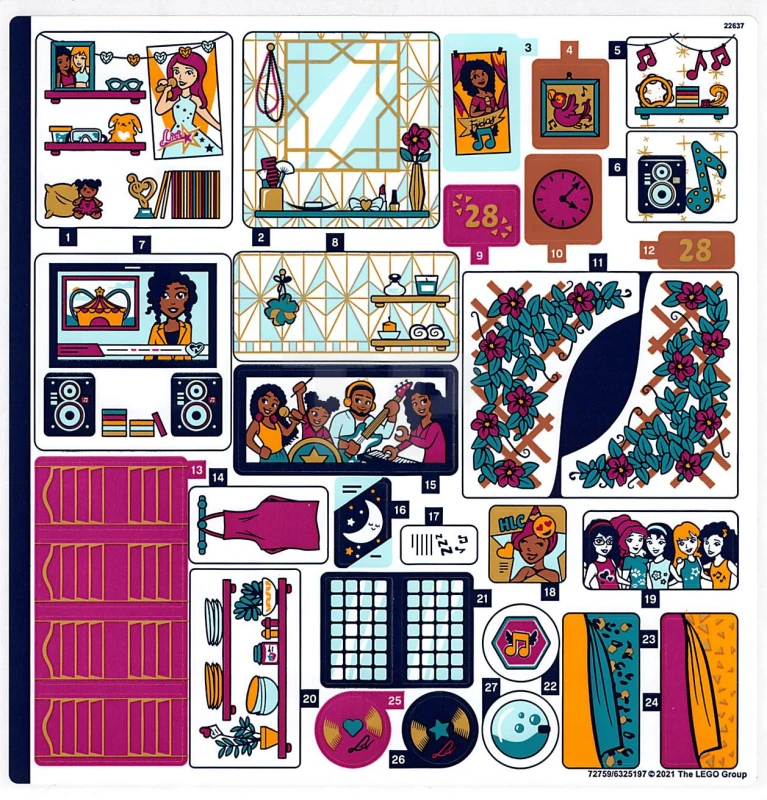 LEGO&reg; 6325197 - Autocollant pour l'ensemble 41449