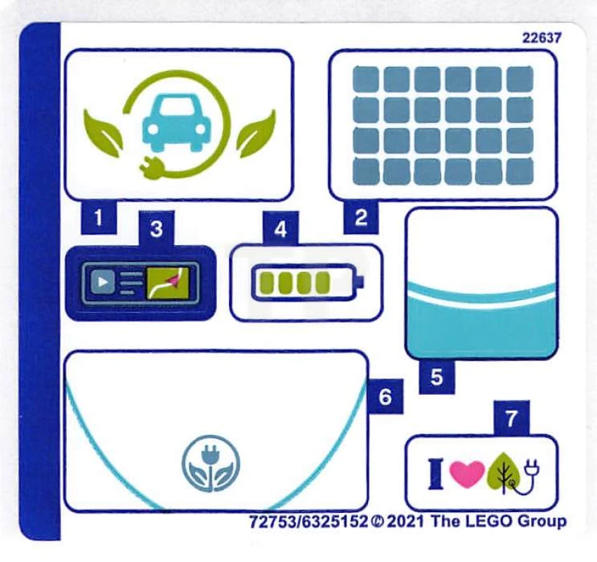 LEGO&reg; 6325152 - Sticker for Set 41443