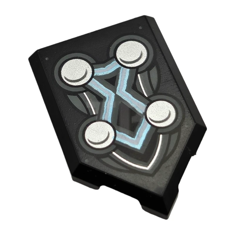 LEGO&reg; 6329744 - 22385pb210 - Carreau 2 x 3 pentagonal avec motif de cercles.