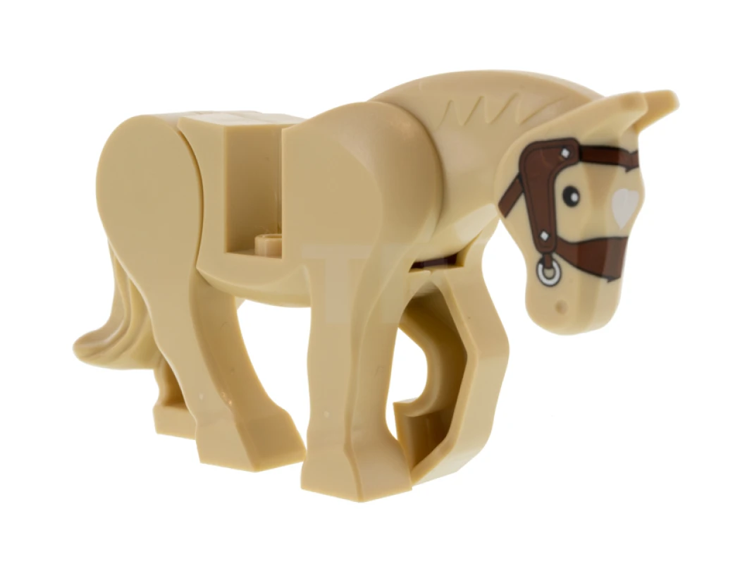 LEGO&reg; 6343565 - 10352c01pb07 - Cheval, jambes mobiles avec motif de bride