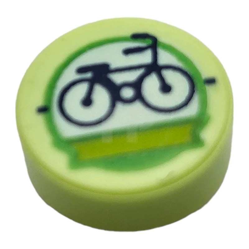LEGO&reg; 6322971 - 98138pb181 - Tile 1 x 1 Round with Bicycle Pattern