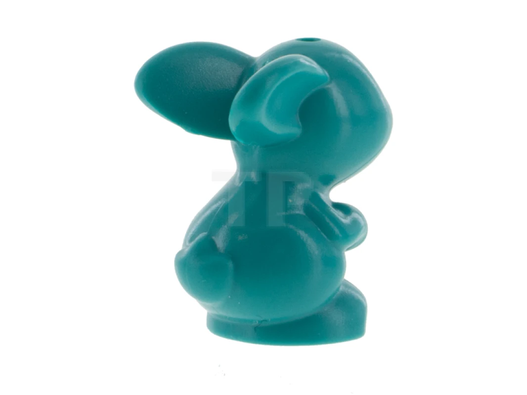 LEGO&reg; 6324858 - 34050pb03 - Bunny / Rabbit, Friends, Sitting with Dark Turquoise Eyes, Black Nose and Mouth and Pink Tongue Pattern