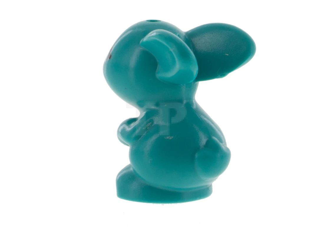 LEGO&reg; 6324858 - 34050pb03 - Bunny / Rabbit, Friends, Sitting with Dark Turquoise Eyes, Black Nose and Mouth and Pink Tongue Pattern