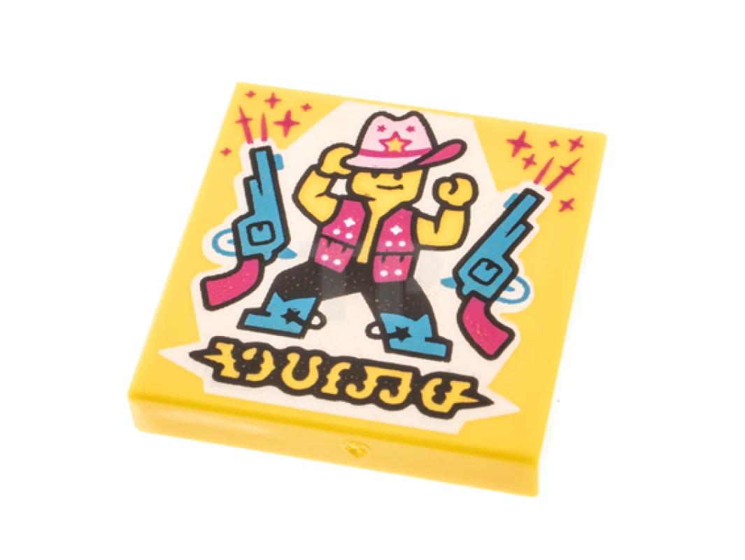 LEGO&reg; 3068pb1540 -  - Tile 2 x 2 with Album Cover - Cowboy Dancer Pattern