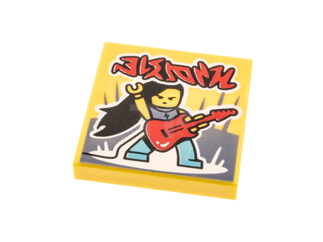 LEGO&reg;  - 3068pb1630 - Tile 2 x 2 with Album Cover - Rock Guitarist Pattern