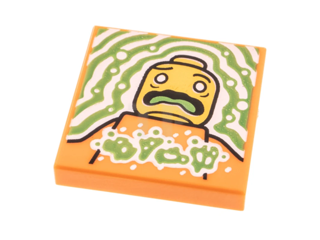 LEGO&reg;  - 3068pb1553 - Tile 2 x 2 with Album Cover - Sick Minifigure Pattern