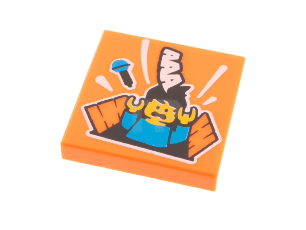 LEGO&reg;  - 3068pb1637 - Tile 2 x 2 with Album Cover - Singer Falling in Trap Door Pattern