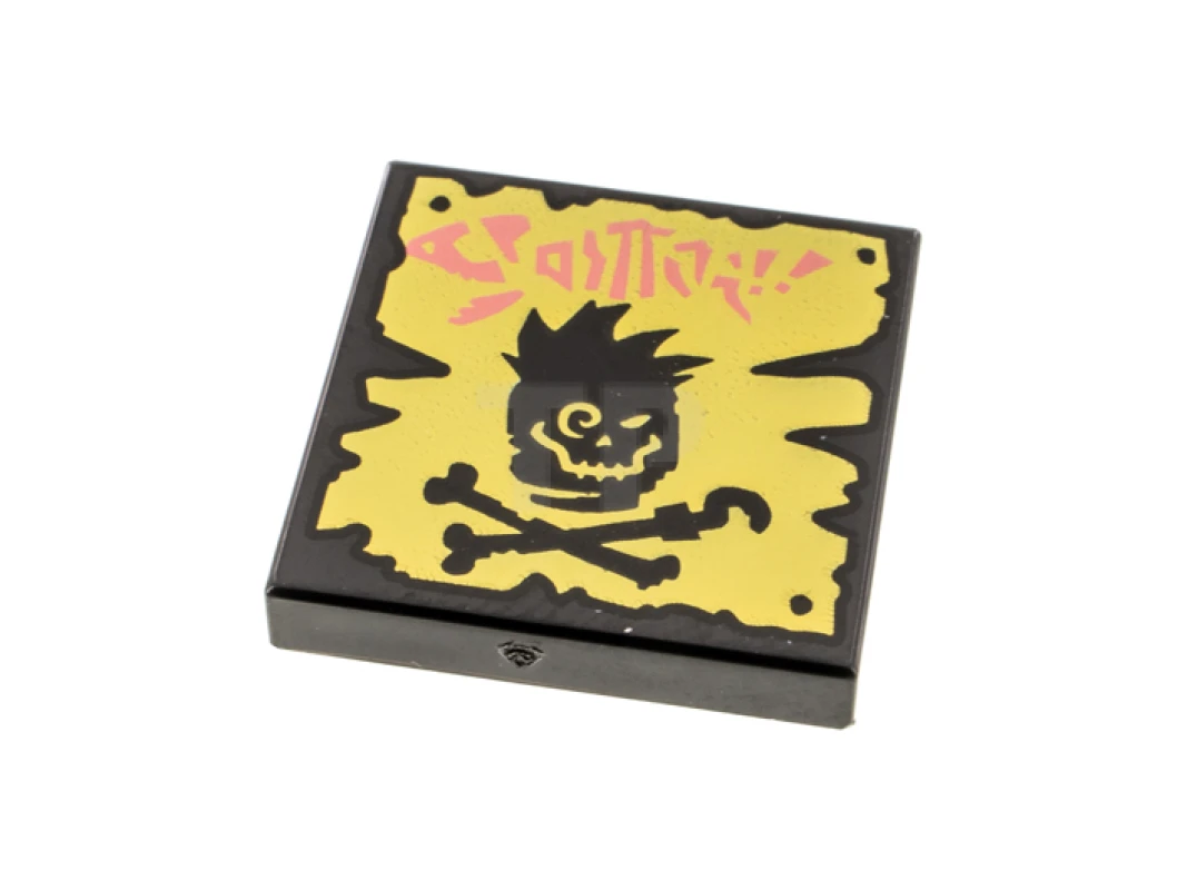 LEGO&reg; 6325306 - 3068pb1629 - Tile 2 x 2 with Album Cover - Skull and Crossbones Pattern