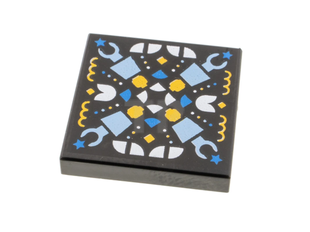 LEGO&reg;  - 3068pb1613 - Tile 2 x 2 with Album Cover - Geometric Minifigure Arms Pattern