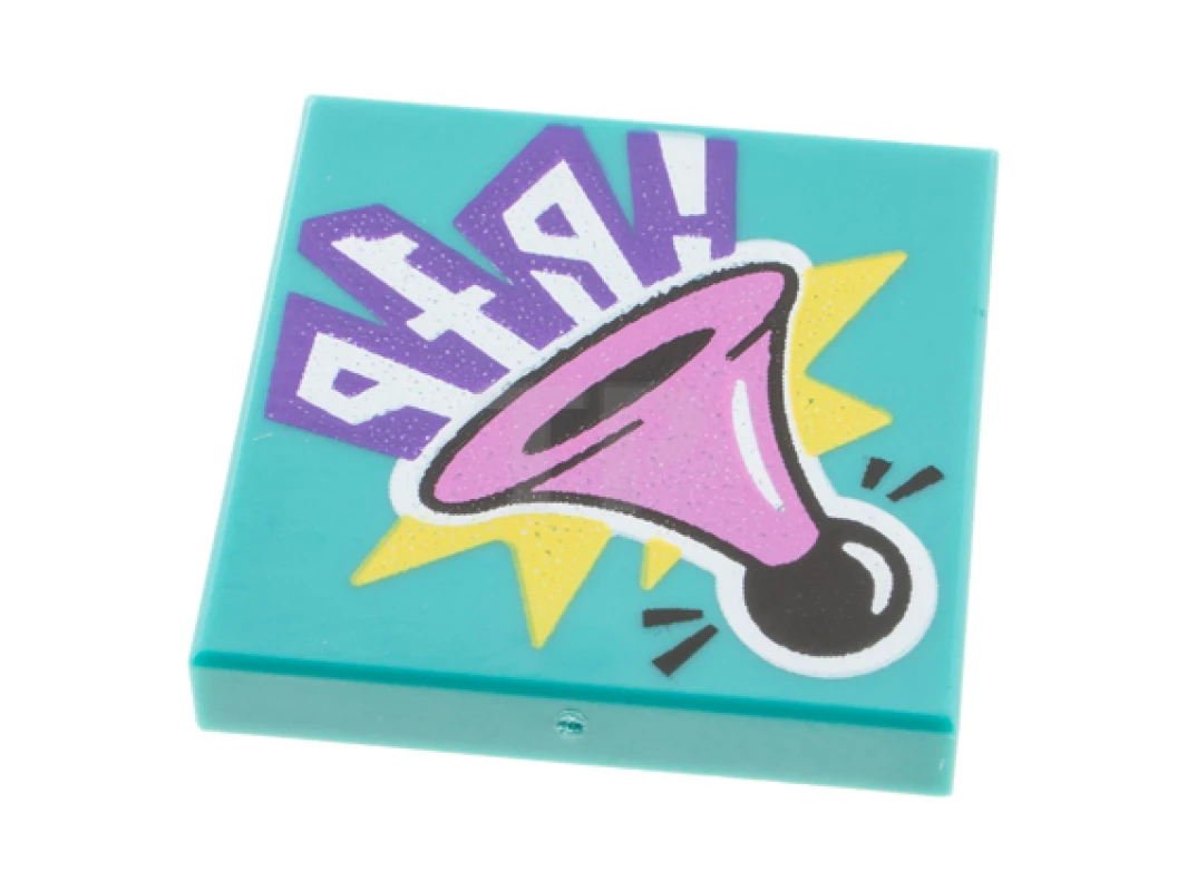 LEGO&reg;  - 3068pb1602 - Tile 2 x 2 with Album Cover - Bulb Horn Pattern