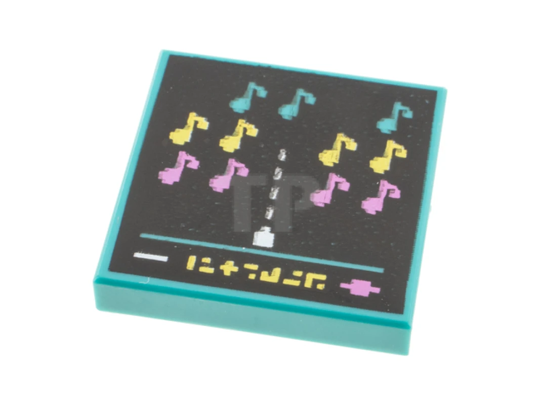 LEGO&reg;  - 3068pb1535 - Tile 2 x 2 with Album Cover - Music Notes Pattern