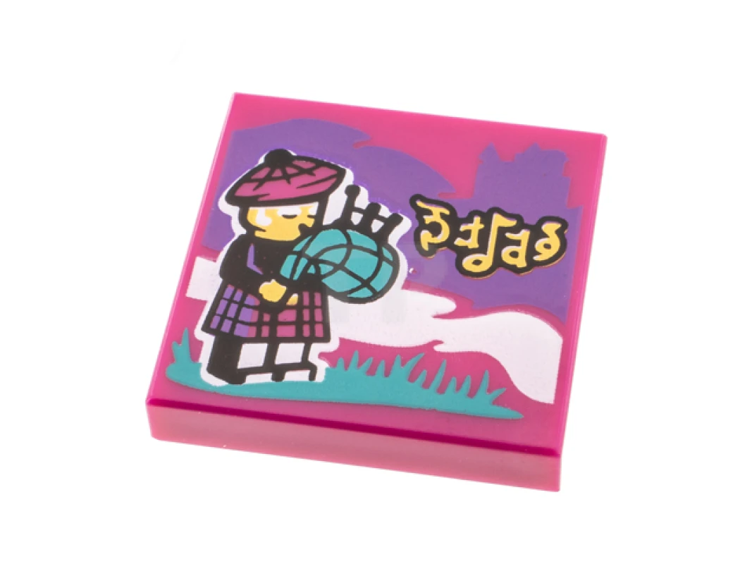 LEGO&reg;  - 3068pb1605 - Tile 2 x 2 with Album Cover - Bagpiper Pattern