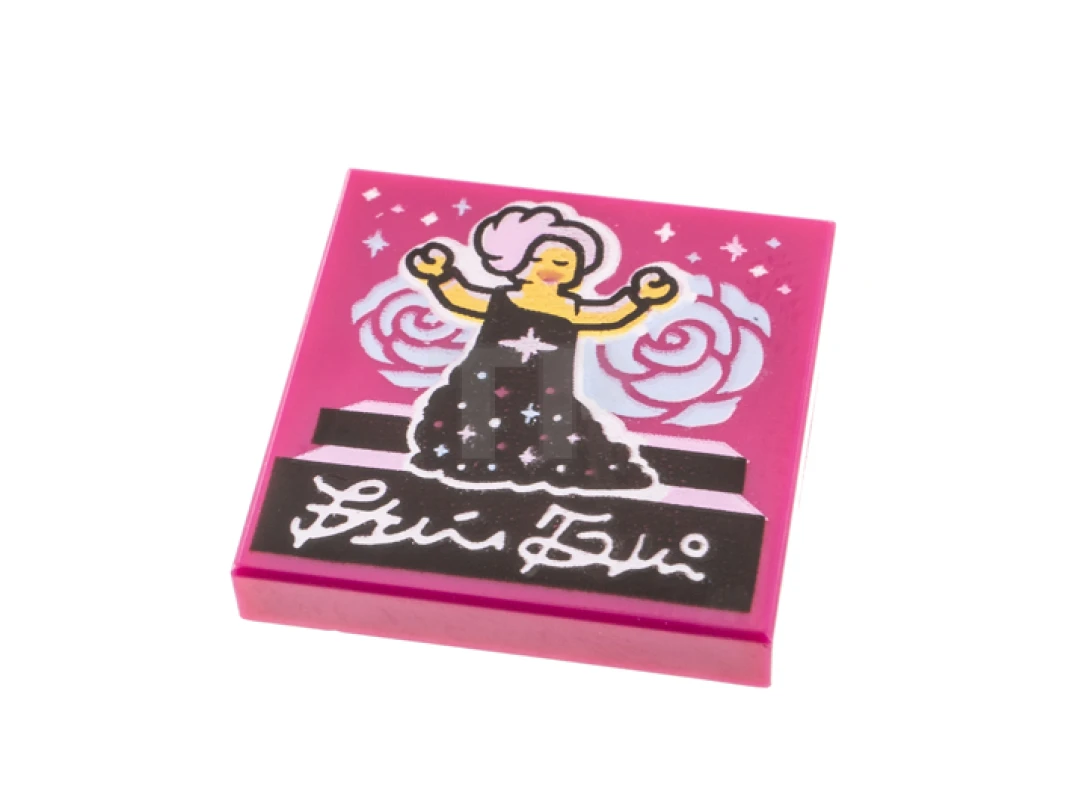 LEGO&reg;  - 3068pb1601 - Tile 2 x 2 with Album Cover - Singer Pattern