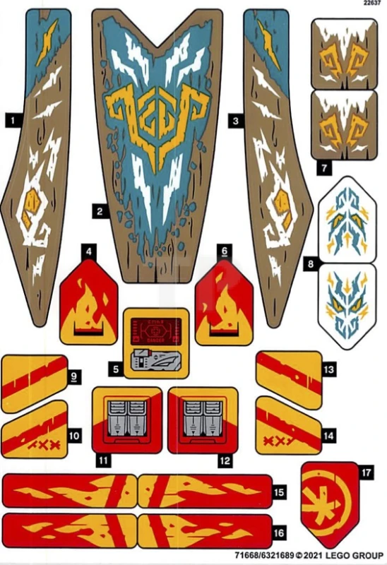 LEGO&reg; 6321689 - Adesivo per il set 71748