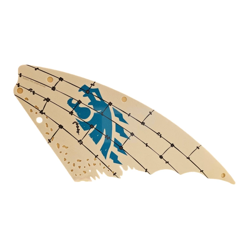 LEGO&reg; 6327750 - 73481 - Vela di stoffa triangolare 13 x 32 con motivo di testa di drago e corde in turchese scuro