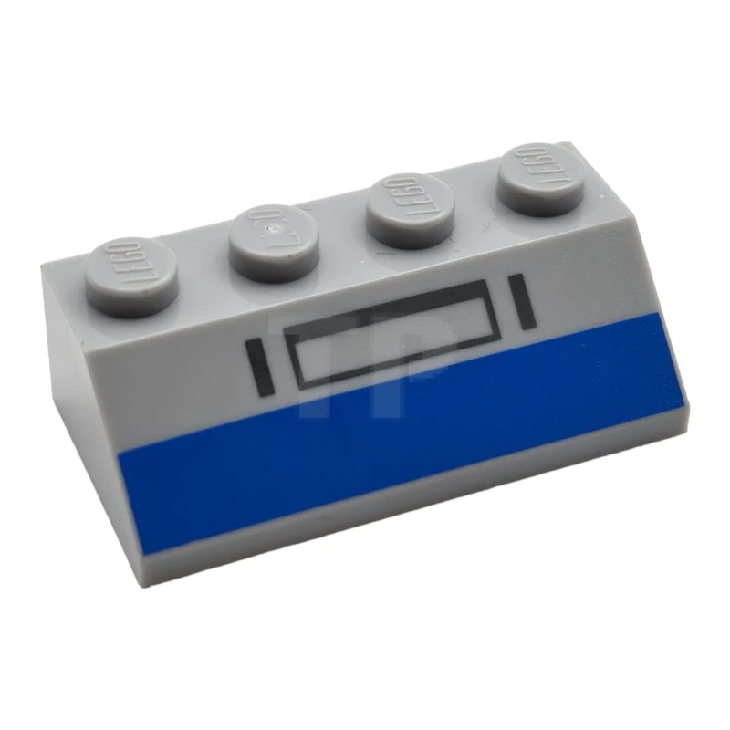 LEGO&reg; 6328203 - 3037pb062 - Pendenza 2 x 4 - 45° con motivo a righe e rettangolo
