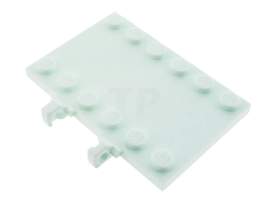 LEGO&reg; 6317534 - 65133 - Plate, Modified 4 x 6 with 2 Locking Hinge Fingers on Side, Studs on Edges