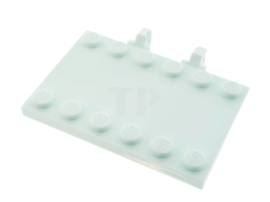 LEGO&reg; 6317534 - 65133 - Plate, Modified 4 x 6 with 2 Locking Hinge Fingers on Side, Studs on Edges