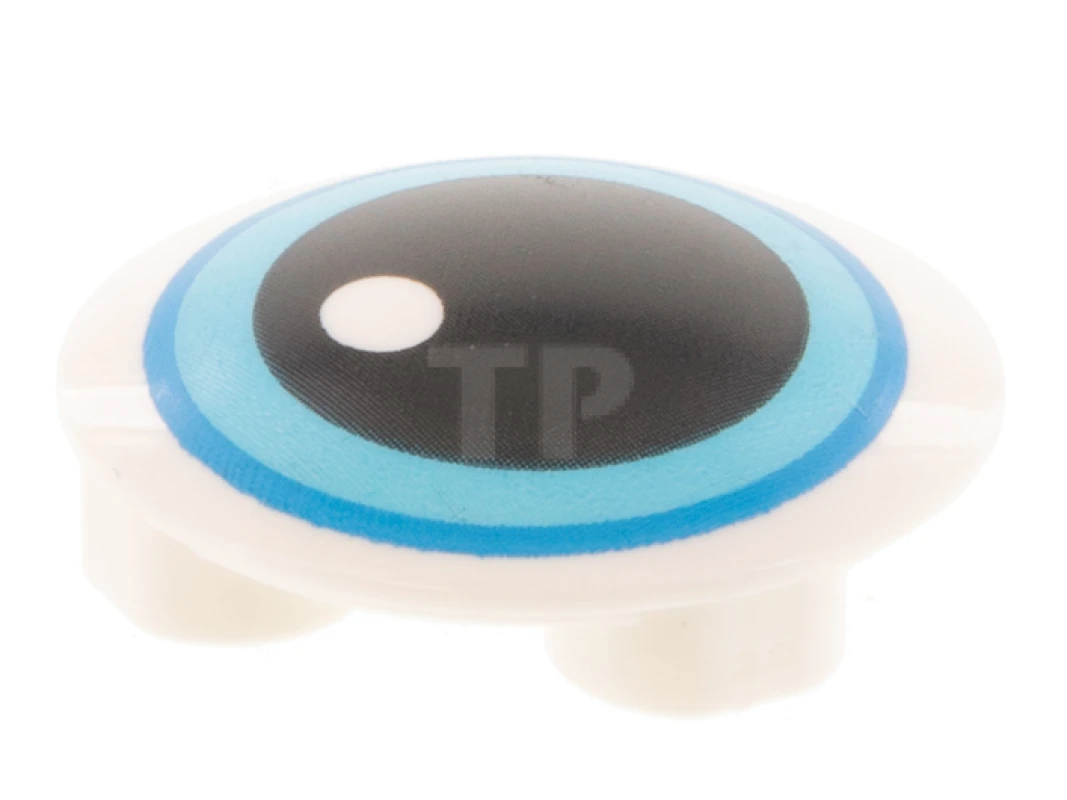 LEGO&reg; 6587063 - 2654pb017 - Plate 2 x 2 Round with Convex Bottom and Eye Pattern