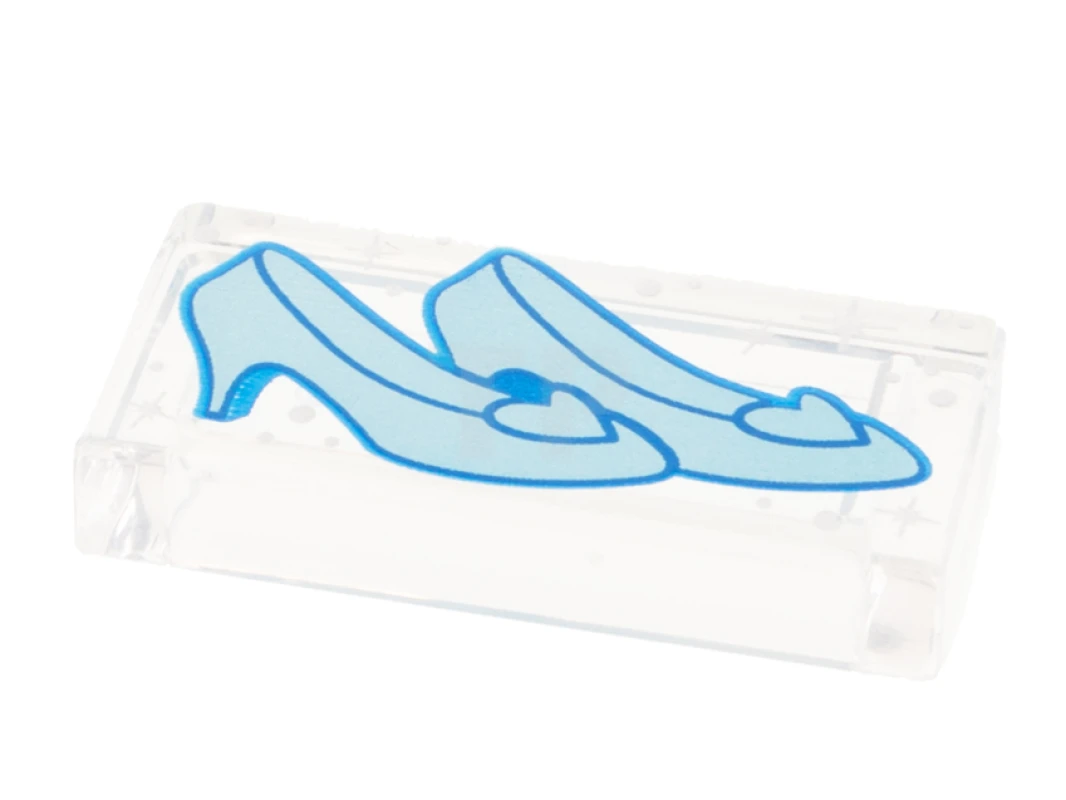 LEGO&reg; 6523622 - 3069pb0879 - Tile 1 x 2 with Glass Slippers Pattern
