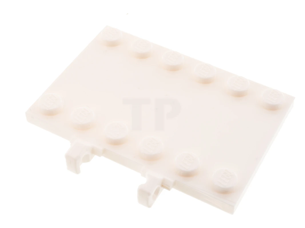 LEGO&reg; 6317532 - 65133 - Plate, Modified 4 x 6 with 2 Locking Hinge Fingers on Side, Studs on Edges