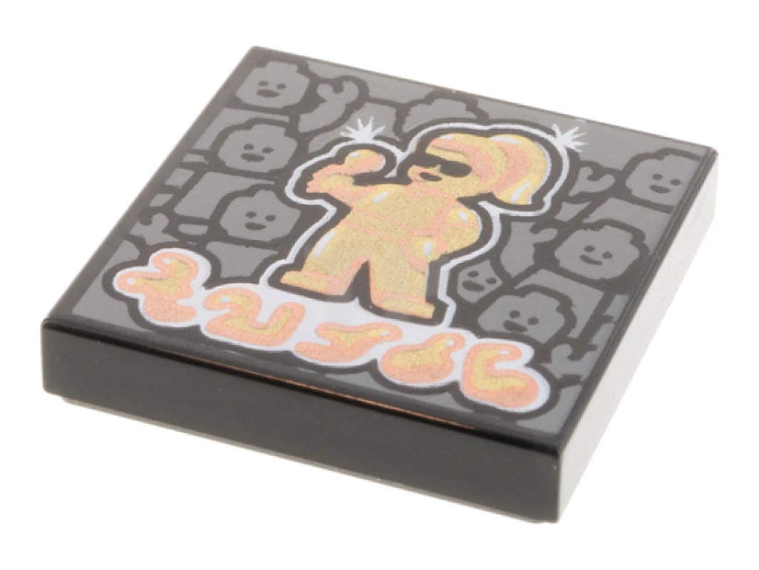 LEGO&reg;  - 3068pb1628 - Tile 2 x 2 with Album Cover - Singer with Audience Pattern