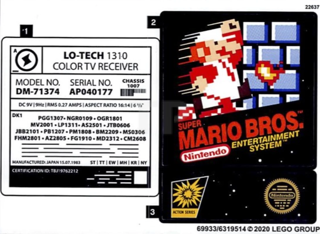 LEGO&reg;  - Sticker for Set 71374