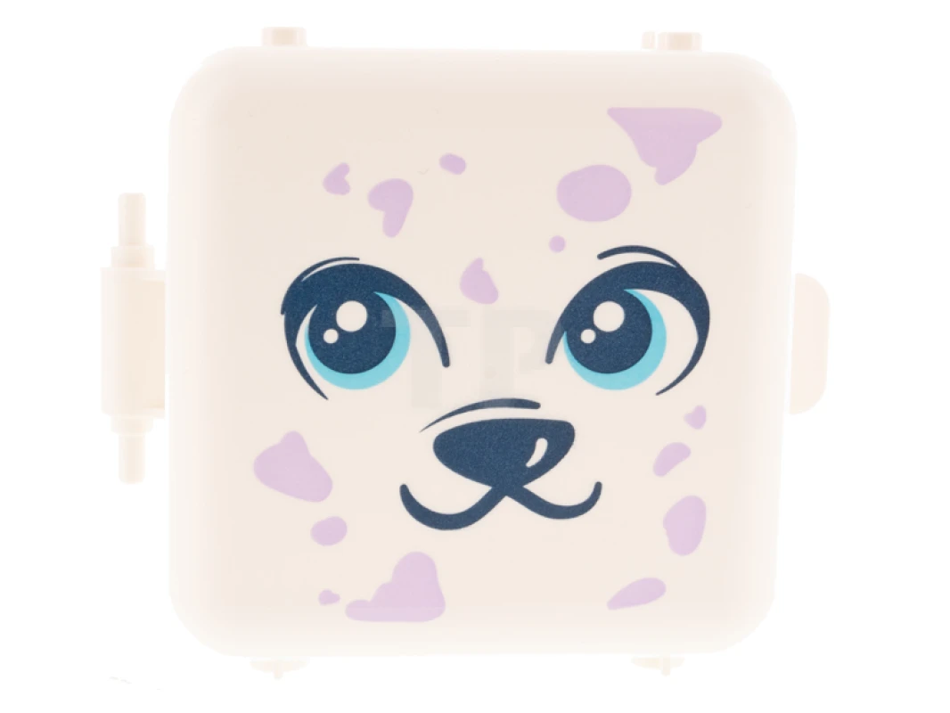 LEGO&reg; 6324821 - 64462pb04 - Container, Box 3 x 8 x 6 2/3 Half Front with Dalmation Dog with Lavender Spots Pattern