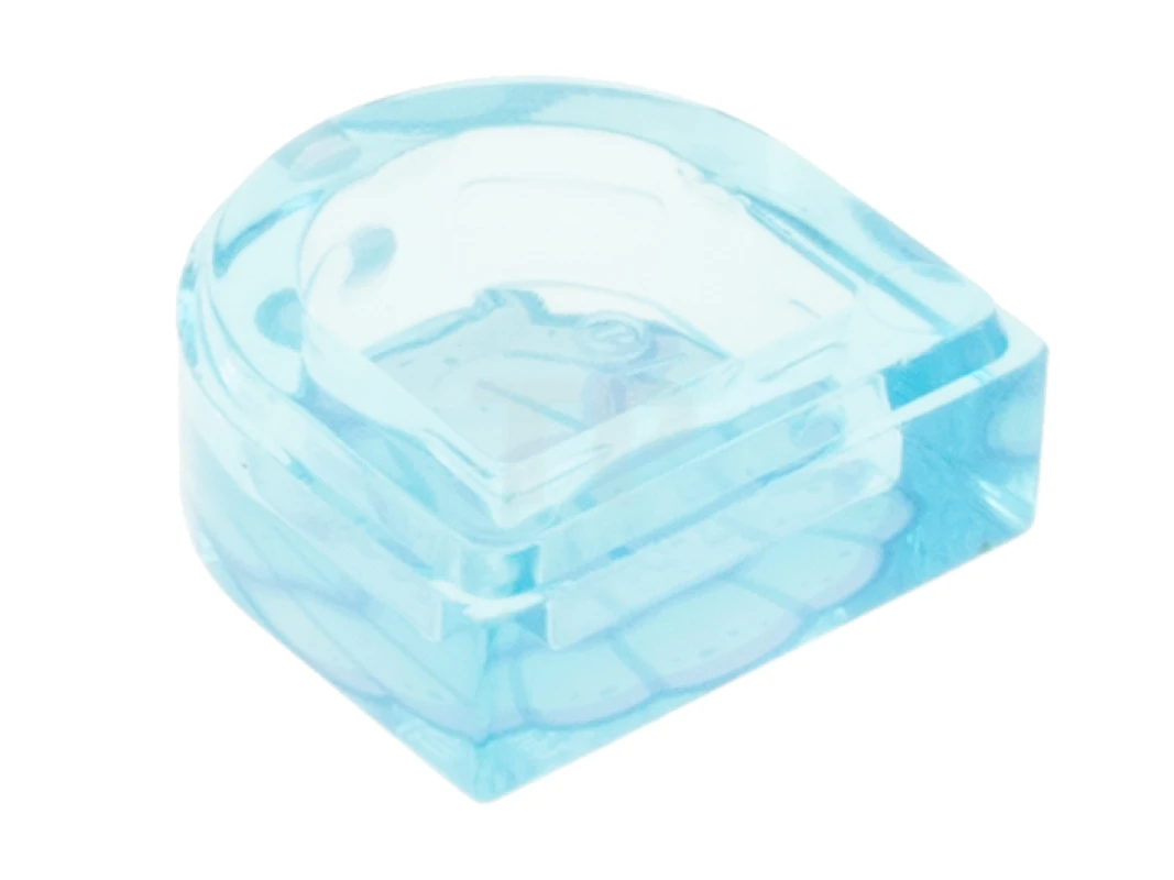 LEGO&reg; 6308522 - 24246pb009 - Carreau 1 x 1 demi-cercle avec motif de coquille de palourde.