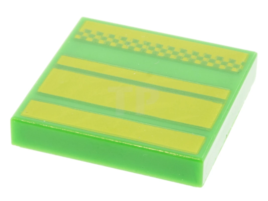 LEGO&reg; 6319302 - 3068pb1389 - Baldosa 2 x 2 con ranura con dibujo de tubo pixelado