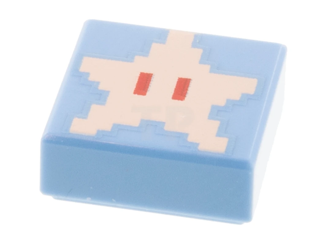 LEGO&reg; 6322999 - 3070pb169 - Fliese 1 x 1 mit verpixeltem Superstern mit Augen-Muster