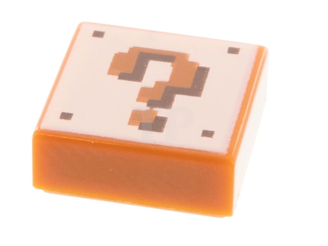 LEGO&reg; 6322991 - 3070pb168 - Fliese 1 x 1 mit verpixeltem Mystery Box Fragezeichen-Muster