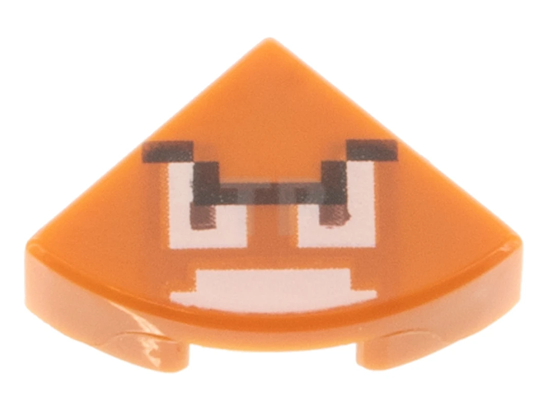 LEGO&reg; 6310512 - 25269pb014 - Tile 1 x 1 Round Quarter with Pixelated Face Pattern (Goomba)