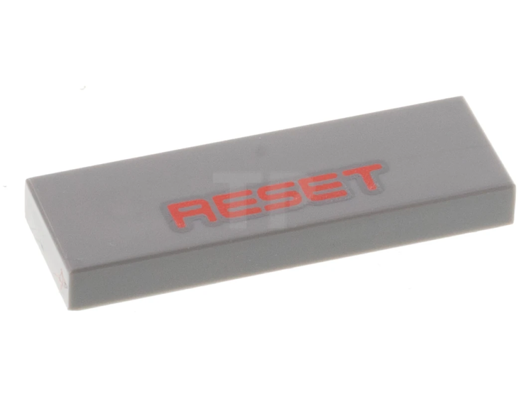 LEGO&reg; 6319326 - 63864pb113 - Carreau 1 x 3 avec motif 'RESET' (réinitialisation)