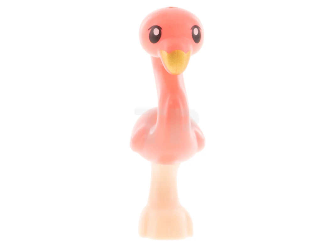 LEGO&reg; 6300315 - 67430pb02 - Uccello, Friends fenicottero con corpo in corallo, occhi neri e becco dorato