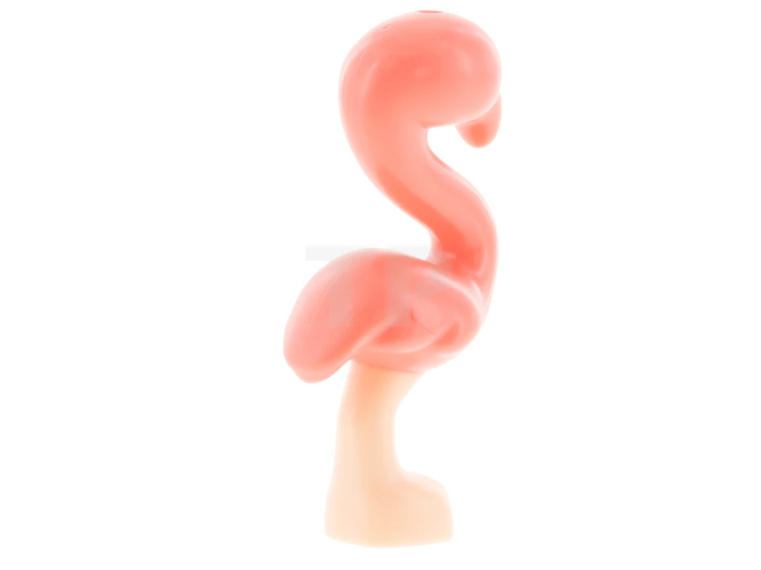 LEGO&reg; 6300315 - 67430pb02 - Uccello, Friends fenicottero con corpo in corallo, occhi neri e becco dorato