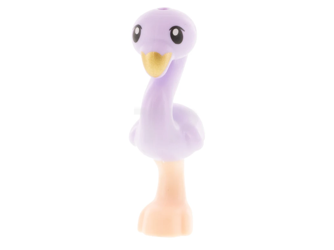LEGO&reg; 6300315 - 67430pb02 - Pájaro, Flamingo Friends con cuerpo lavanda, ojos negros y pico dorado