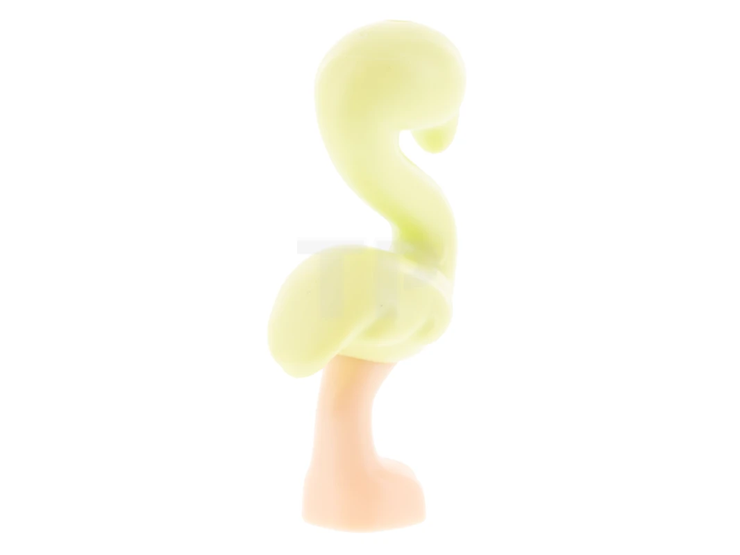 LEGO&reg; 6300315 - 67430pb02 - Uccello, Friends fenicottero con corpo verde giallastro, occhi neri e becco dorato